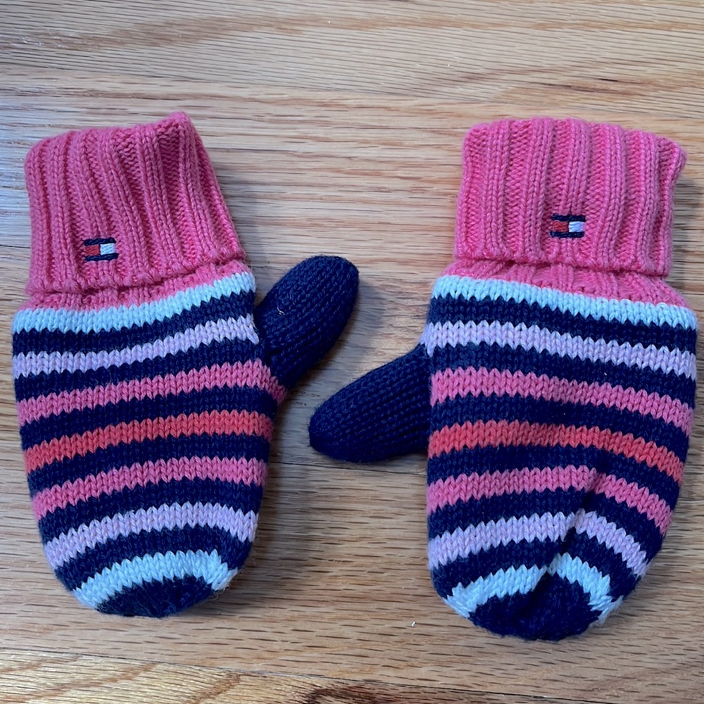 Tommy Hilfiger Baby Knit Fleece Lined Mittens